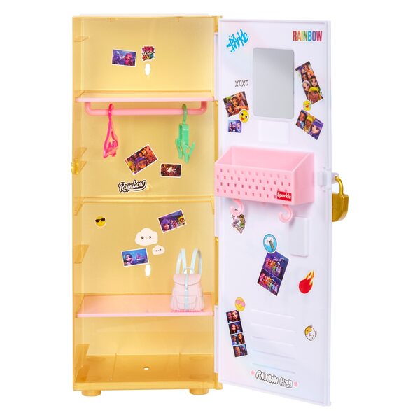 Rainbow High Bambola Modella 28 cm con Set Armadietto Scuola per Bambini 4+