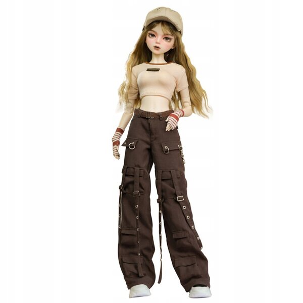 56 cm große 1/3-BJD-Puppe mit handgemachtem Make-up, Kleidung und Hut inklusive