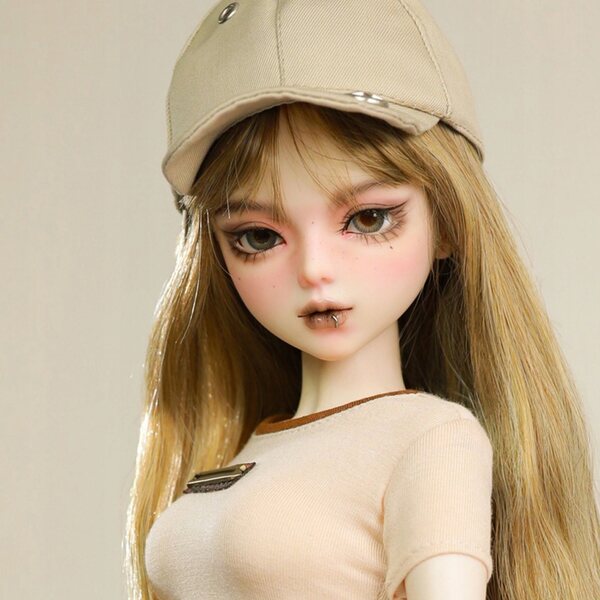 56 cm große 1/3-BJD-Puppe mit handgemachtem Make-up, Kleidung und Hut inklusive
