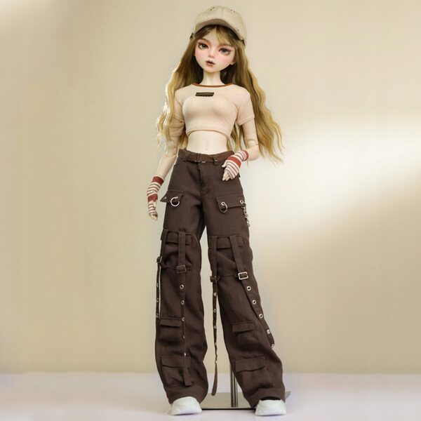 56 cm große 1/3-BJD-Puppe mit handgemachtem Make-up, Kleidung und Hut inklusive