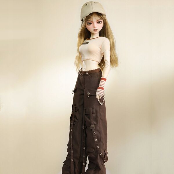 56 cm große 1/3-BJD-Puppe mit handgemachtem Make-up, Kleidung und Hut inklusive