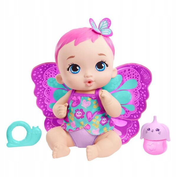 Mattel My Garden Baby Bobasek-Motylek con ali morbide e accessori per bimbi 2+