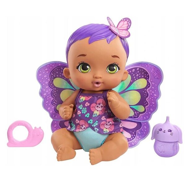 Mattel My Garden Baby Bobasek-Motylek con ali morbide e accessori per bimbi 2+