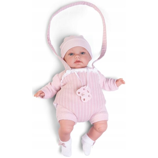 Baby Toneta Antonio Juan bambola 70357 - Bambola balbettante spagnola con marsupio