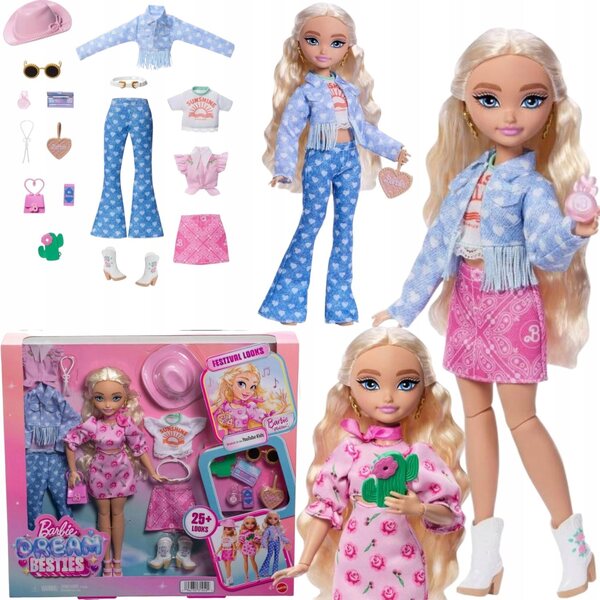 Barbie Dream Besties Malibu mit Kleidung und Accessoires für Kindermodefestivals