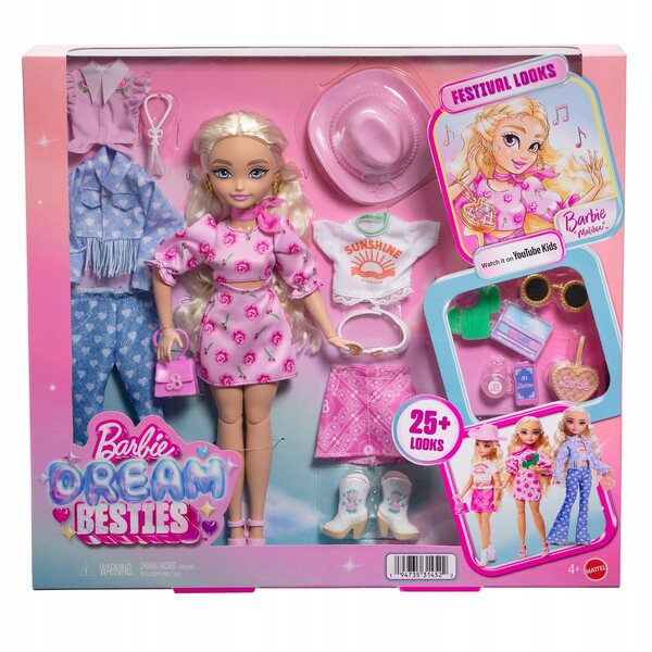 Barbie Dream Besties Malibu mit Kleidung und Accessoires für Kindermodefestivals