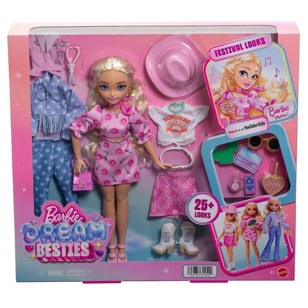 Barbie Dream Besties Malibu mit Kleidung und Accessoires für Kindermodefestivals