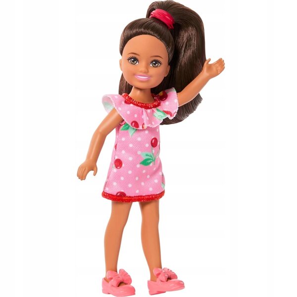 Barbie Chelsea mit Kirschkleid für Kinder ab 3 Jahren aus Kunststoff und Stoff