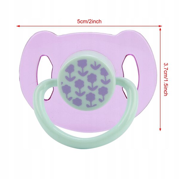 Magnetisch speenspeeltje voor herboren babypoppen paars