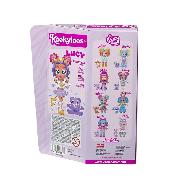 KookyLoos Pets Party Lucy: bambola emozioni 3 espressioni 3in1 con animale