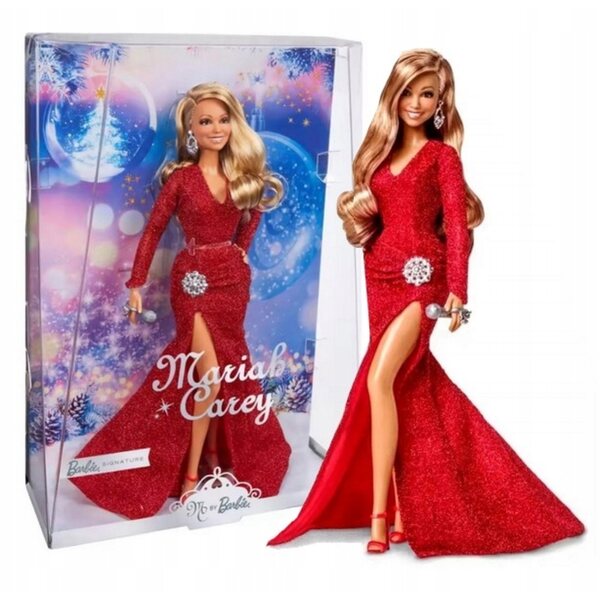 KOLEKCJONERSKA LALKA BARBIE MARIAH CAREY Signature HJX17 Czerwona Święta