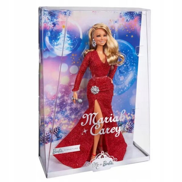 KOLEKCJONERSKA LALKA BARBIE MARIAH CAREY Signature HJX17 Czerwona Święta