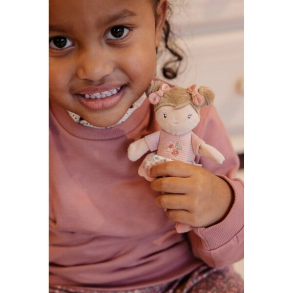 Little Dutch Doll Rosa 10 cm – Morbida bambola con vestito a fiori per bimbi piccoli