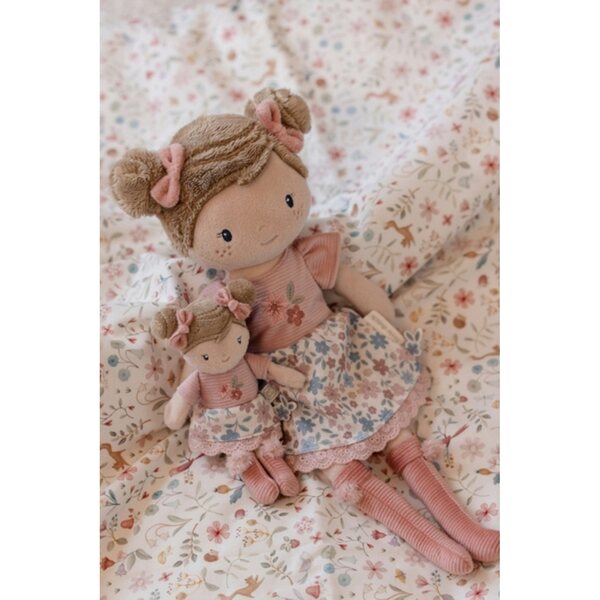 Little Dutch Doll Rosa 10 cm – Morbida bambola con vestito a fiori per bimbi piccoli