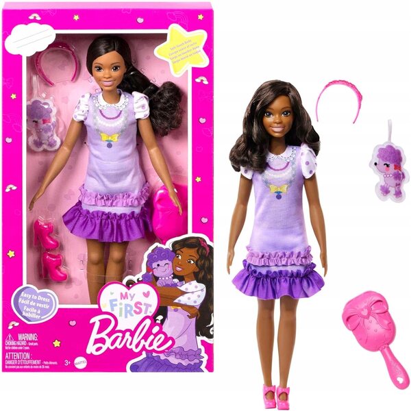 Barbie Brooklyn Meine erste Puppe 34 cm mit Zubehör für Kinder ab 3 Jahren