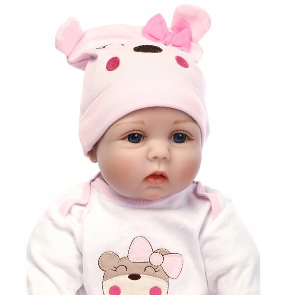 Bambola Reborn Keiumi 55 cm - Bambolina realistica con vestiti rosa