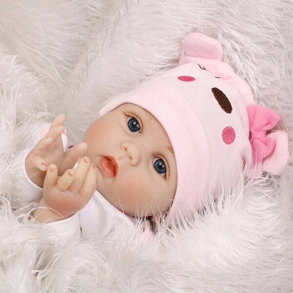Bambola Reborn Keiumi 55 cm - Bambolina realistica con vestiti rosa