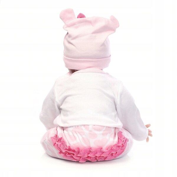 Bambola Reborn Keiumi 55 cm - Bambolina realistica con vestiti rosa