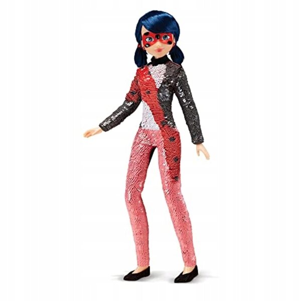 Bambola Miraculous Marinette 26 cm con costume di paillettes Ladybug