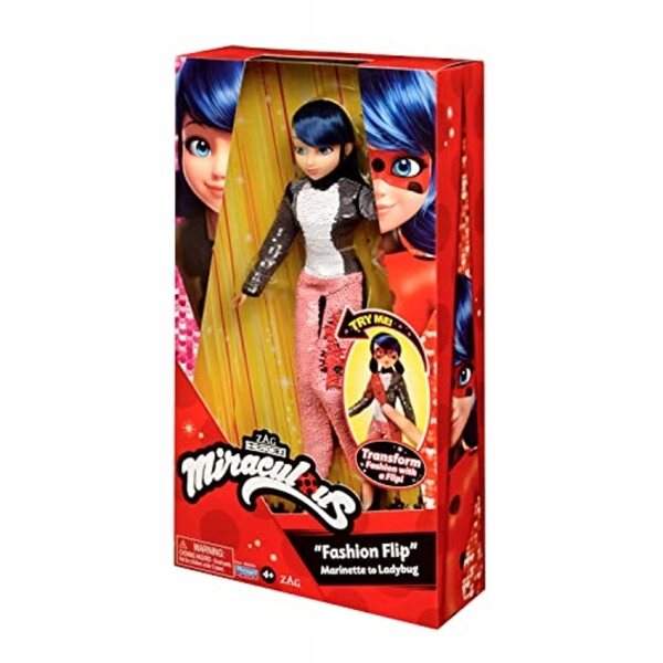 Bambola Miraculous Marinette 26 cm con costume di paillettes Ladybug