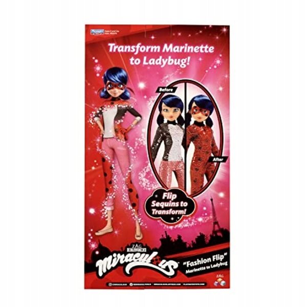 Bambola Miraculous Marinette 26 cm con costume di paillettes Ladybug