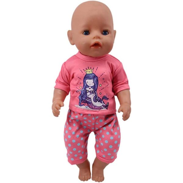 Kleidung für American Dolls 18" – 2-teiliges Set mit T-Shirt und Hose mit Animal-Print