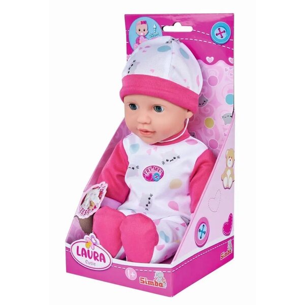 Bambola New Born Baby Simba Laura dolce neonato 30 cm con suoni e tessuto