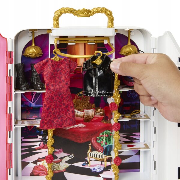 Disney Descendants Garderoba Rot mit exklusiver Kleidung und Accessoires für Puppen