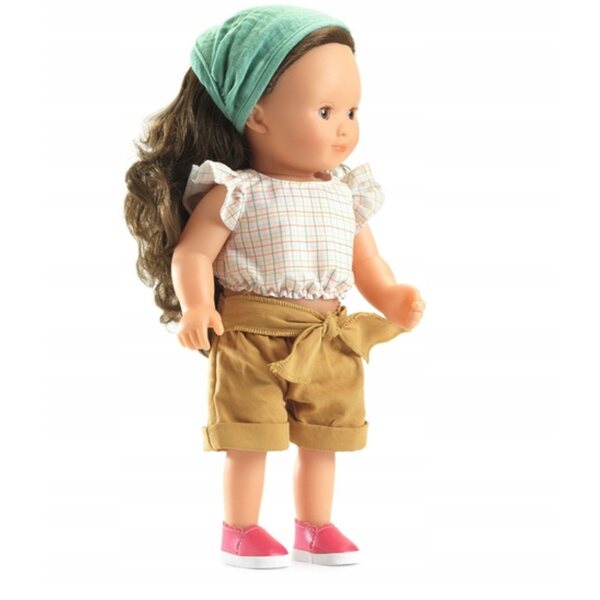 Dolls Josephine Djeco 32 cm con capelli lunghi e abbigliamento lavabile