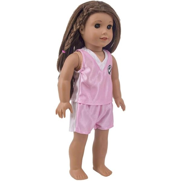 18-Zoll-Puppenkleidung – 2-teiliges rosa Sportbekleidungsset