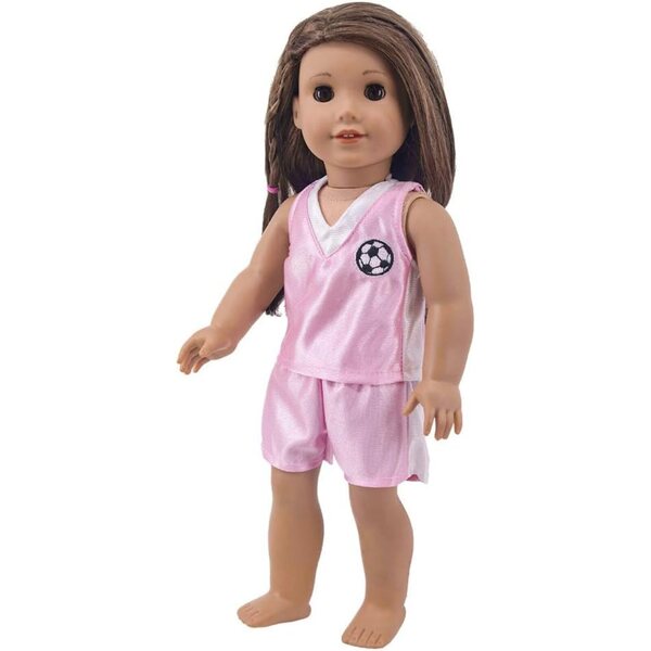 18-Zoll-Puppenkleidung – 2-teiliges rosa Sportbekleidungsset