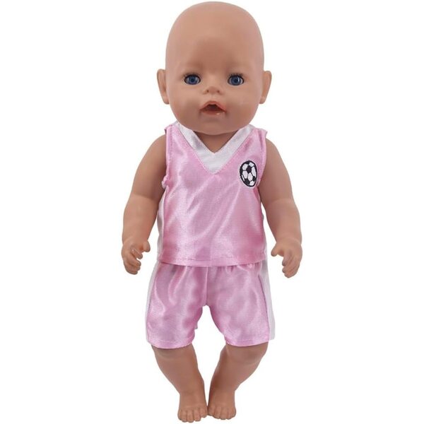 18-Zoll-Puppenkleidung – 2-teiliges rosa Sportbekleidungsset