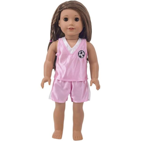 18-Zoll-Puppenkleidung – 2-teiliges rosa Sportbekleidungsset