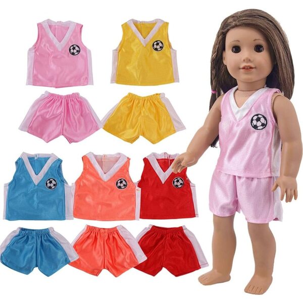 18-Zoll-Puppenkleidung – 2-teiliges rosa Sportbekleidungsset