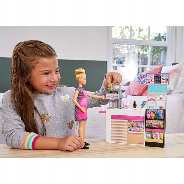 Barbie Set Café – Spielset mit Puppe und Zubehör
