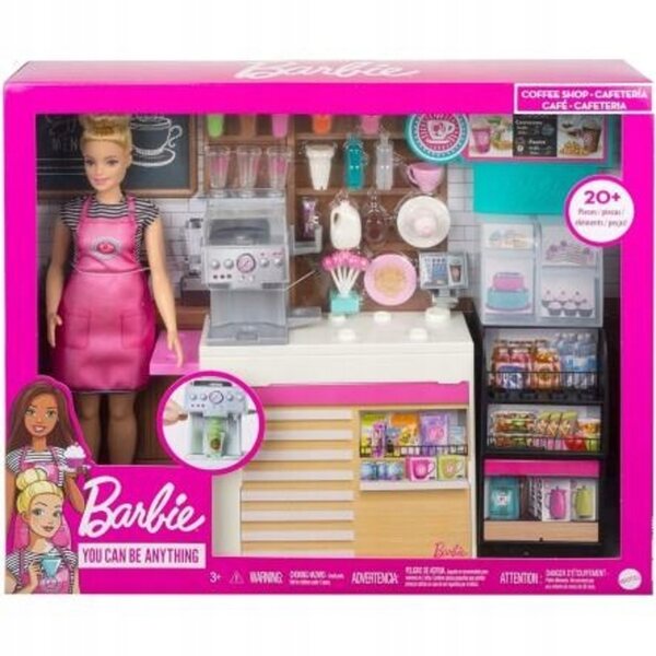 Barbie Set Café – Spielset mit Puppe und Zubehör