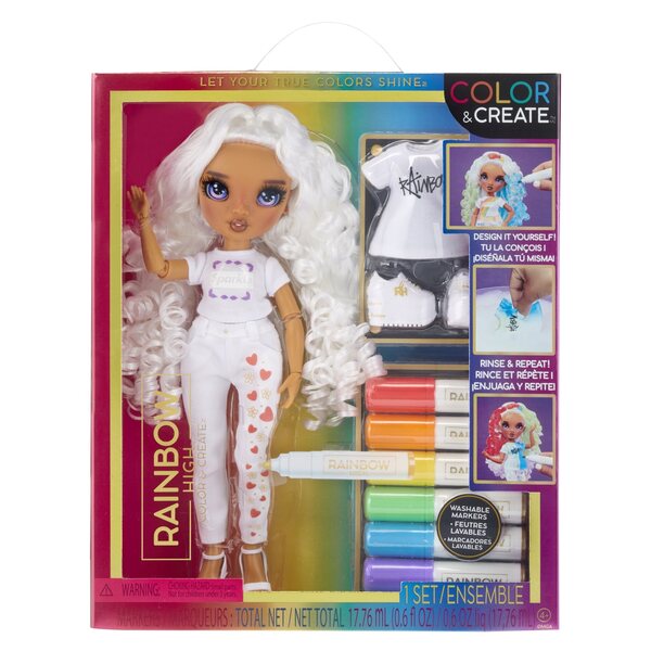 Rainbow High Color Doll - Bambola Creativa con Capelli da colorare e Accessori