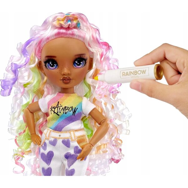 Rainbow High Color Doll - Bambola Creativa con Capelli da colorare e Accessori