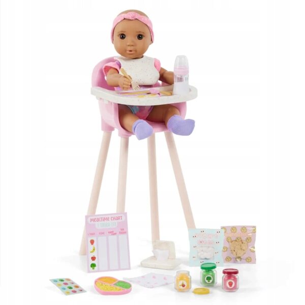 Our Generation Baby Emilia mit Essenszubehör – Babypuppen-Set 20 cm