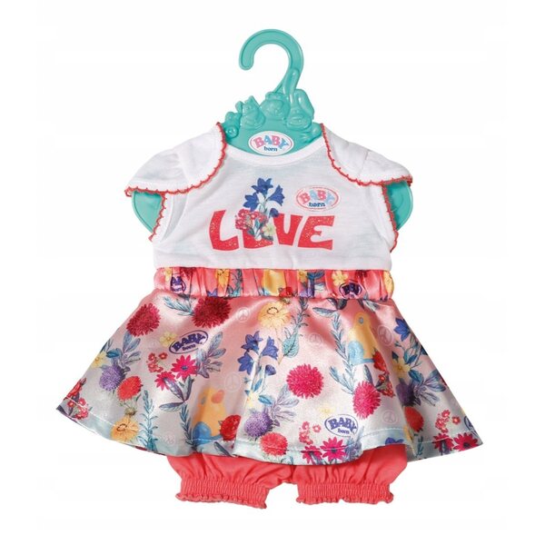 Vestito rosa con pantaloncini per bambola Baby Born 43 cm con gruccia originale