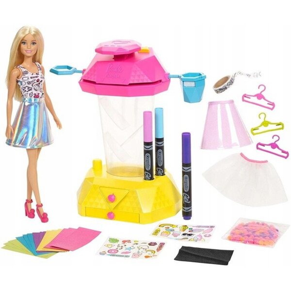 Barbie Crayola Studio Kreativset mit Puppe und Zubehör für Mädchen