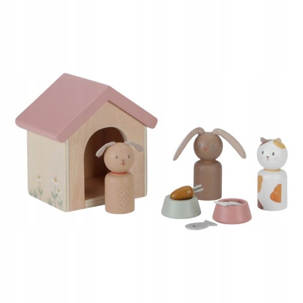 Little Dutch Set Animali in Legno per Casetta delle Bambole, 9 Pezzi