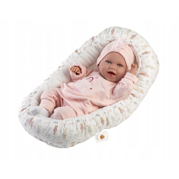 Llorens Mimi Babypop 42 cm – handgemaakte pop met cocon voor kinderen vanaf 3 jaar