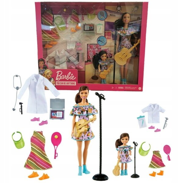 Barbie und Chelsea Karriere 3 Jobs mit Originalkleidung und Accessoires