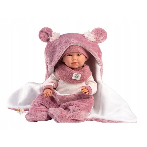 Bambolina Mimi Piangente 42cm con copertina e fasciatoio e Suoni Llorens