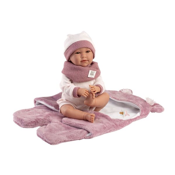 Bambolina Mimi Piangente 42cm con copertina e fasciatoio e Suoni Llorens