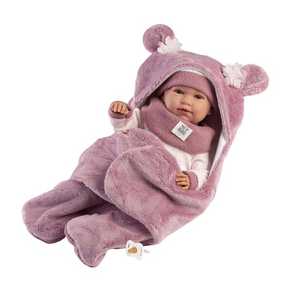 Bambolina Mimi Piangente 42cm con copertina e fasciatoio e Suoni Llorens