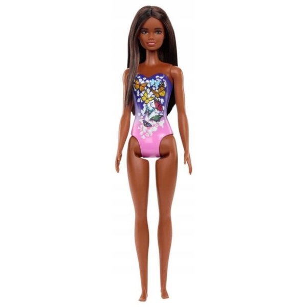 Barbie Mattel Beach Puppe im modischen Badeanzug, 28 cm
