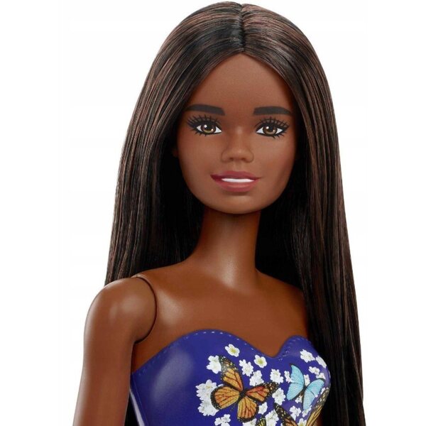 Barbie Mattel Beach Puppe im modischen Badeanzug, 28 cm