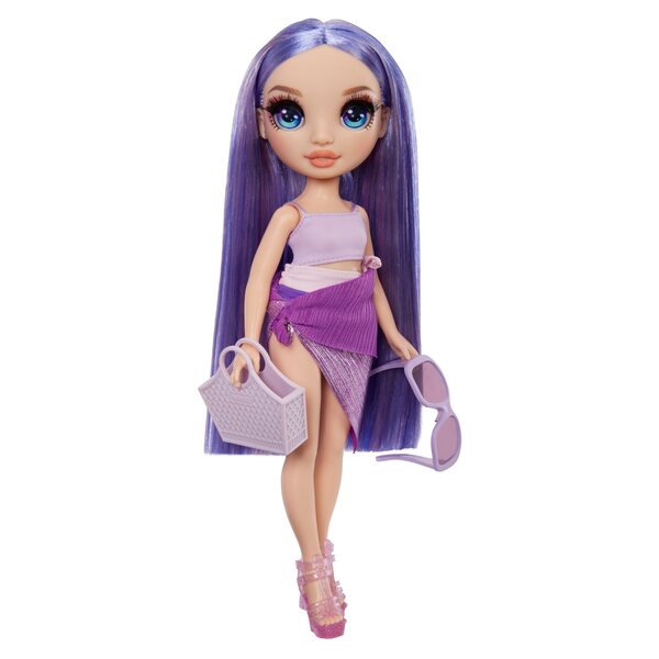 Rainbow High Violet Willow in Costume da Bagno Rosso - Bambola Moda Flessibile e Accessori
